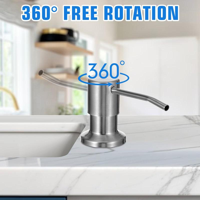 Braveloncosh® Dish Soap Dispenser for Kitchen Sink, Countertop Sink Soap Dispenser Water Pump with 105cm No-Spill Extension Tube Kit Design for Kitchen Bathroom, No More Refills-LU
