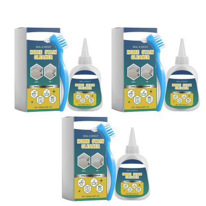 Braveloncosh® Household Stain Remover Gel 🧴, Deep Cleaning Gel with Brush 🧽, perfect for tile grout 🏠, washing machine seals 🧺, refrigerator rubber ❄️, wall and shower stains 🚿