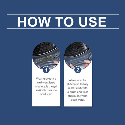 Braveloncosh® Household Stain Remover Gel 🧴, Deep Cleaning Gel with Brush 🧽, perfect for tile grout 🏠, washing machine seals 🧺, refrigerator rubber ❄️, wall and shower stains 🚿