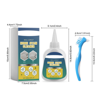 Braveloncosh® Household Stain Remover Gel 🧴, Deep Cleaning Gel with Brush 🧽, perfect for tile grout 🏠, washing machine seals 🧺, refrigerator rubber ❄️, wall and shower stains 🚿
