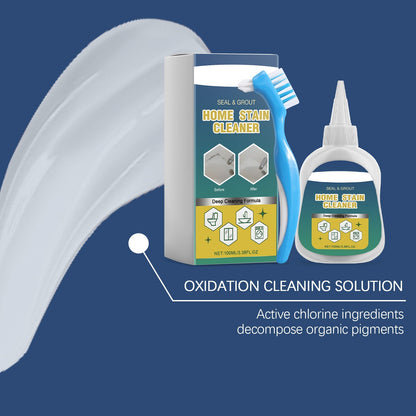 Braveloncosh® Household Stain Remover Gel 🧴, Deep Cleaning Gel with Brush 🧽, perfect for tile grout 🏠, washing machine seals 🧺, refrigerator rubber ❄️, wall and shower stains 🚿